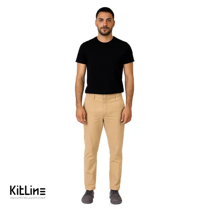 شلوار کتان کلاسیک کرم سارا فرم - Image 2