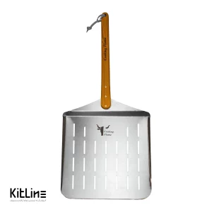 پارو پیتزا پانچ استیل مستطیلی کف ۳۳ دسته چوبی ۳۷ سانتیمتری کوکینگ فلیم (Cooking Flame)