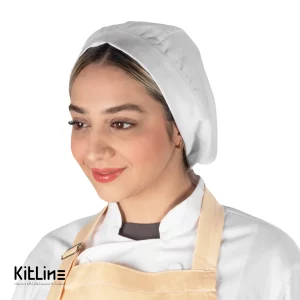 کلاه آشپزی بند دار ترگال سفید پوشاکو