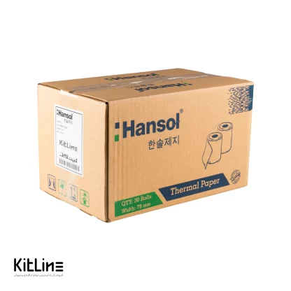 رول حرارتی پرینتر مشکی ۳۶ متری هانسول (کارتن ۳۰ عددی) - Image 6