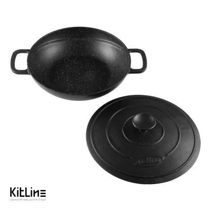 تابه وک چدنی سایز ۲۸ درب دار نالینو (Nalino) - Image 6
