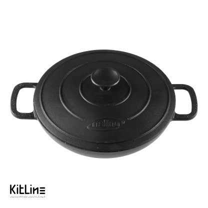 تابه وک چدنی سایز ۲۸ درب دار نالینو (Nalino) - Image 5