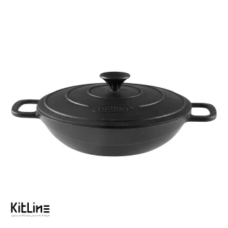 تابه وک چدنی سایز ۲۸ درب دار نالینو (Nalino)