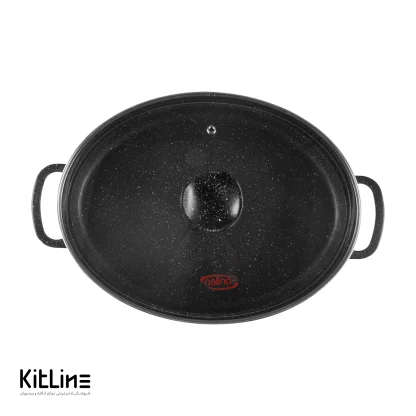 تابه چدنی بیضی سایز ۳۲ درب دار نالینو مدل آنجل (angle) - Image 5