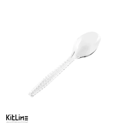 قاشق یکبار مصرف پلی استایرن شفاف مدل روم طب پلاستیک (کارتن ۲۰۰۰ عددی) - Image 2