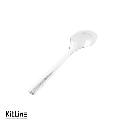 قاشق یکبار مصرف پلی استایرن شفاف مدل سیدنی طب پلاستیک (کارتن ۱۰۰۰ عددی) - Image 2