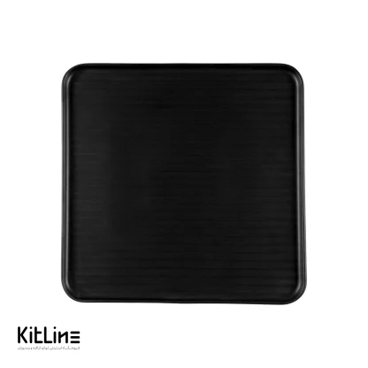 بشقاب پرسلین ۲۱×۲۱ سانتیمتری مشکی آرتیزان مدل لاین - Image 3