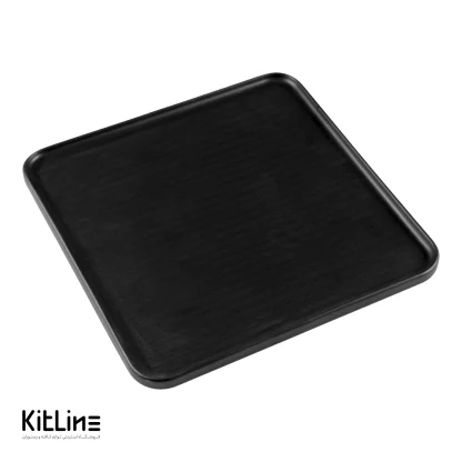 بشقاب پرسلین ۲۸×۲۸ سانتیمتری مشکی آرتیزان مدل لاین - Image 2