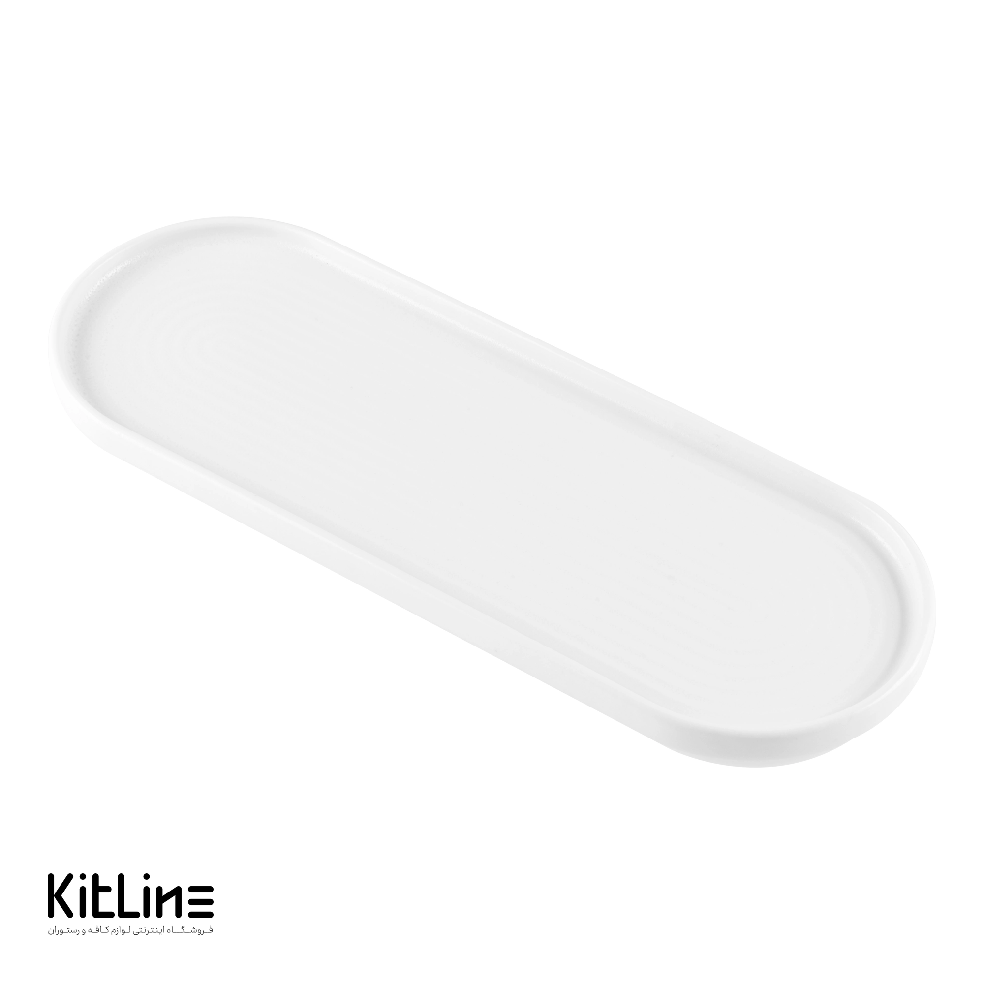 بشقاب پرسلین ۳۰ سانتیمتری سفید آرتیزان مدل رینگ - تصویر 3