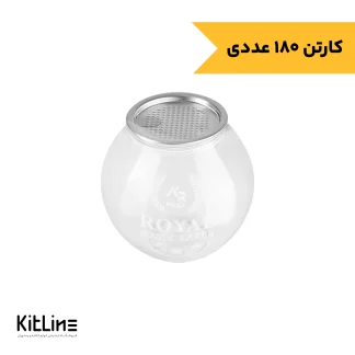 بطری کن اسکوپ یکبار مصرف با در پاره شونده ۳۵۰ میلی لیتری رویال پلاستیک (کارتن ۱۸۰ عددی)