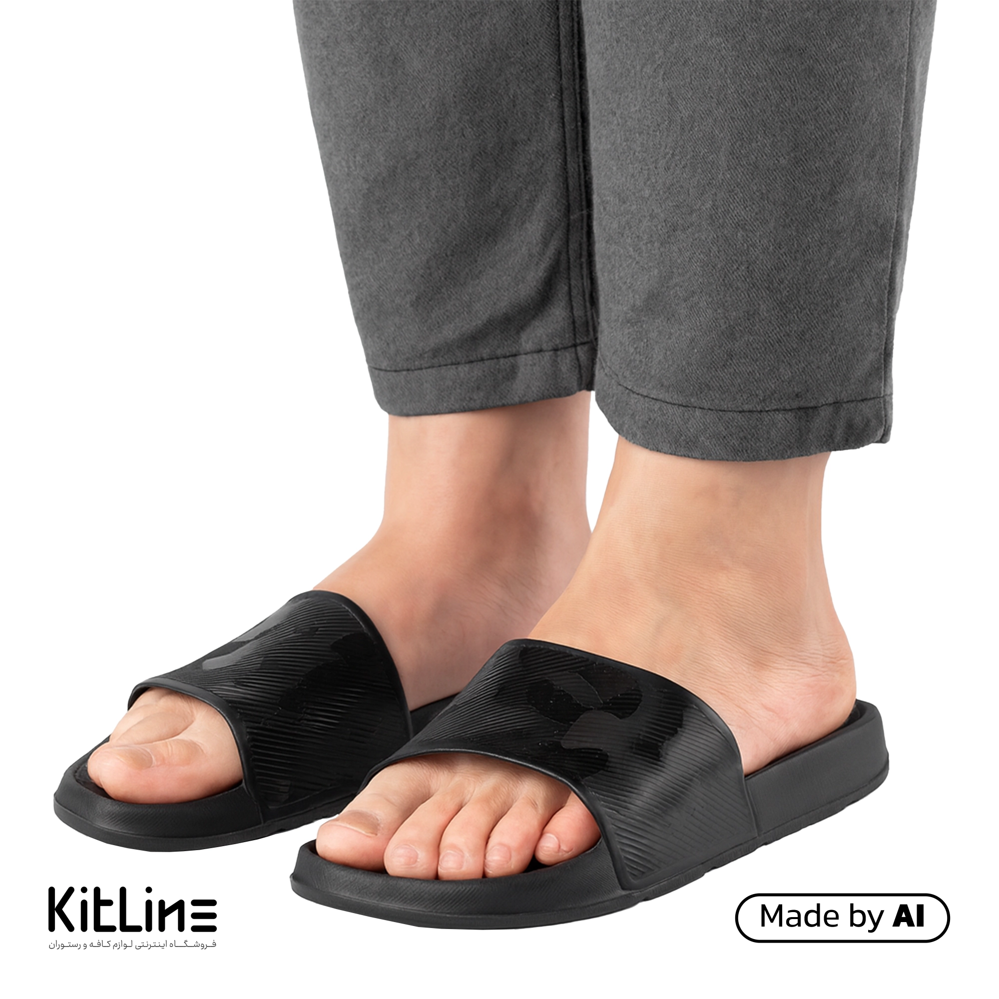 دمپایی زنانه مشکی نیکتا-دمپایی زنانه مشکی رنگ الوان-خرید دمپایی زنانه مشکی