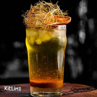 سرو نوشیدنی تهیه شده از سیروپ زعفران لوکس کاسیت ۷۵۰ میلی لیتری