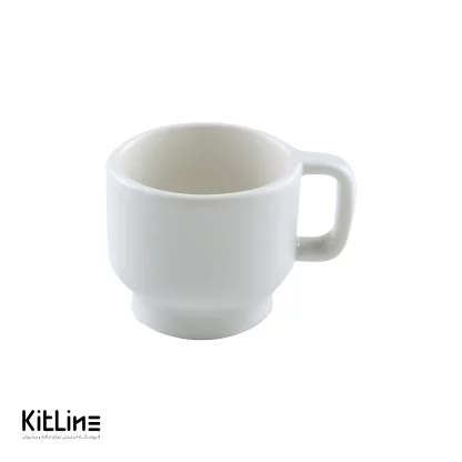فنجان اسپرسو پرسلین ۱۰۰ میلی لیتری با زیری سفید آرتیزان مدل کفا - Image 3