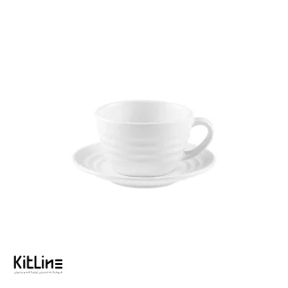 فنجان و نعلبکی کاپوچینو پرسلین سفید آرتیزان مدل رینگ-خرید فنجان و نعلبکی کاپوچینو سفید آرتیزان مدل رینگ-فنجان کاپوچینو به همراه نعلبکی سفید آرتیزان مدل رینگ