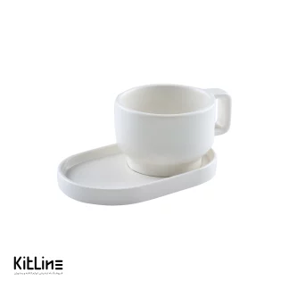 فنجان کاپوچینو پرسلین سفید آرتیزان مدل کفا-خرید فنجان کاپوچینو سفید آرتیزان-فنجان پرسلین سرو کاپوچینو سفید