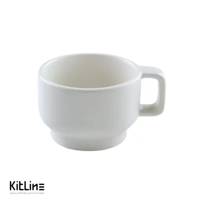فنجان کاپوچینو پرسلین ۲۰۰ میلی لیتری با زیری سفید آرتیزان مدل کفا - Image 4