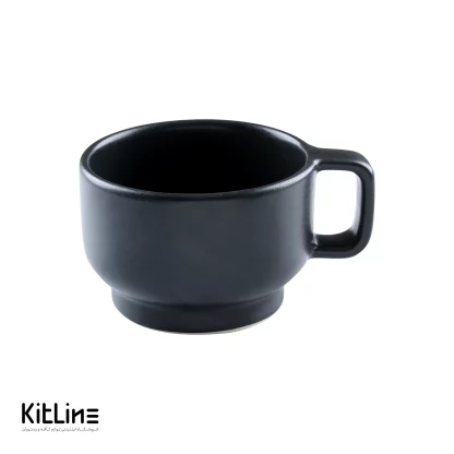 فنجان کاپوچینو پرسلین ۲۰۰ میلی لیتری با زیری مشکی آرتیزان مدل کفا - Image 2