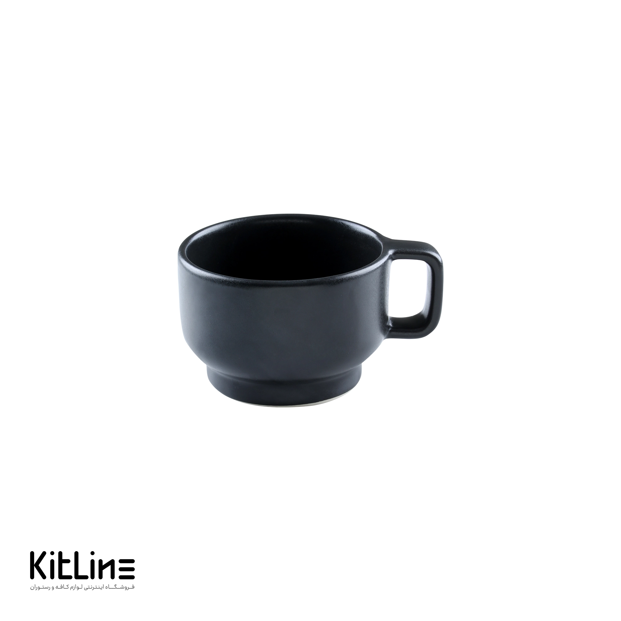 فنجان کاپوچینو پرسلین ۲۰۰ میلی لیتری با زیری مشکی آرتیزان مدل کفا - تصویر 3