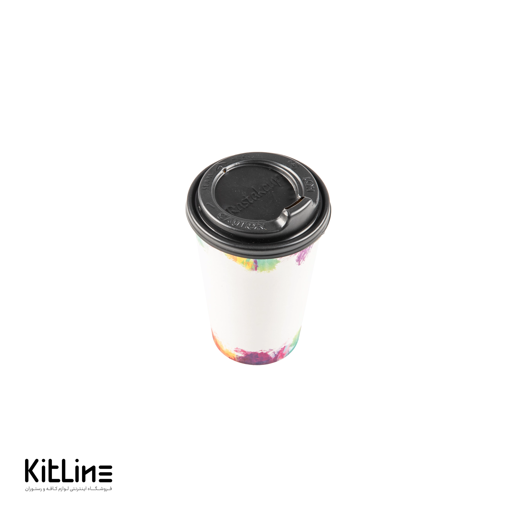 لیوان کاغذی یکبار مصرف دو جداره ۳۵۰ میلی لیتری سفید همراه با درب رستاک (کارتن ۵۰۰ عددی) - تصویر 2