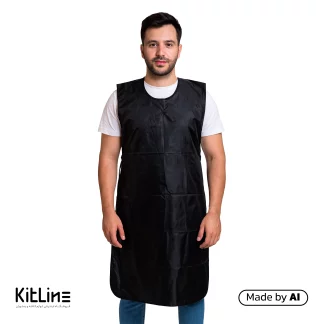 پیشبند شمعی رکابی ضد آب مشکی تک فرم