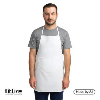 پیشبند گردنی پارچه ای سفید تک فرم
