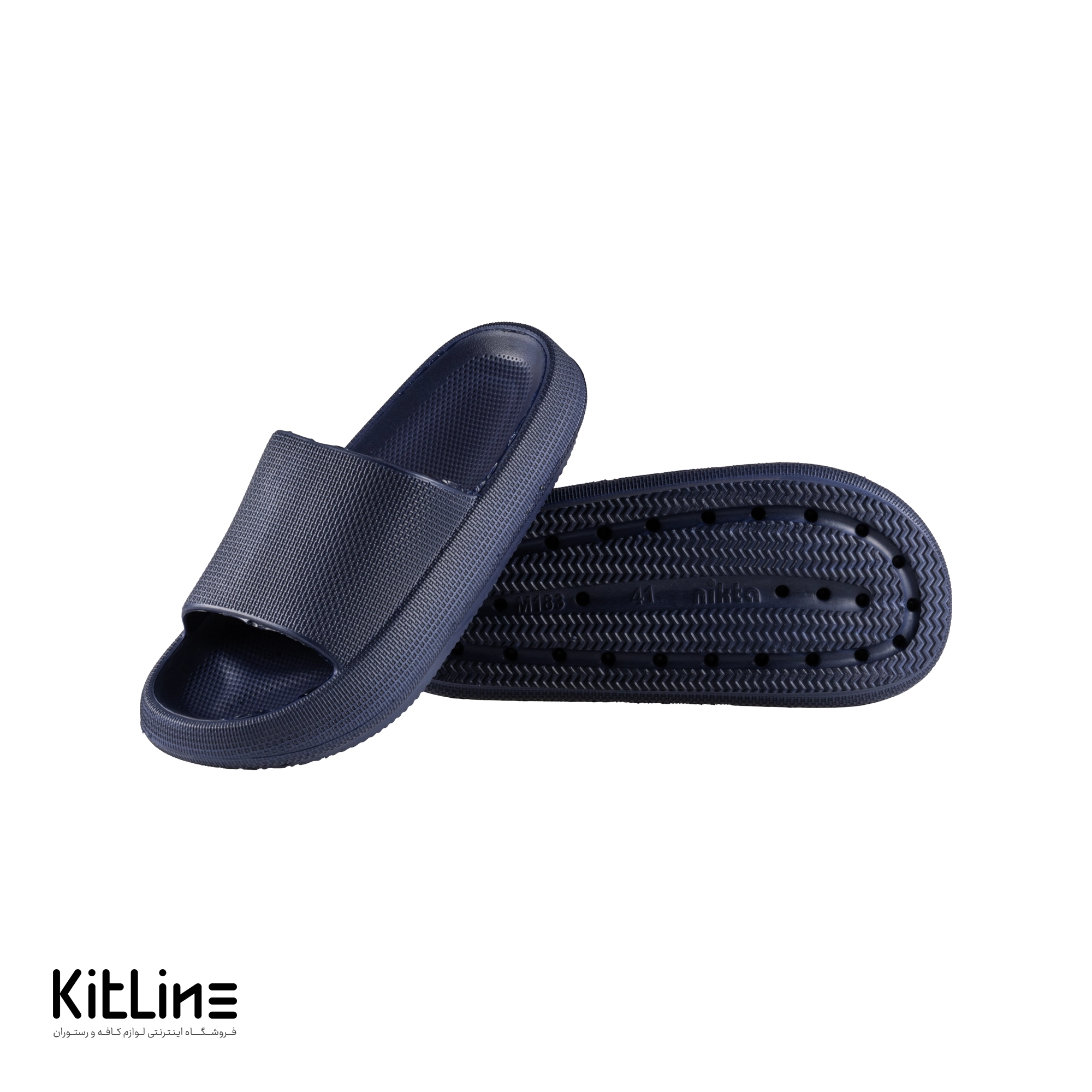 دمپایی مردانه سرمه ای نیکتا مدل M-183-S - تصویر 3