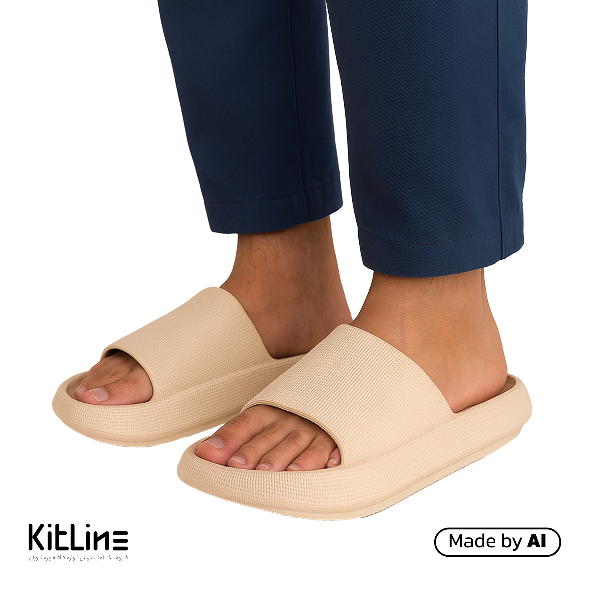 دمپایی مردانه کرم نیکتا مدل M-183-S -خرید دمپایی مردانه کرم نیکتا-دمپایی آشپزخانه کرم نیکتا