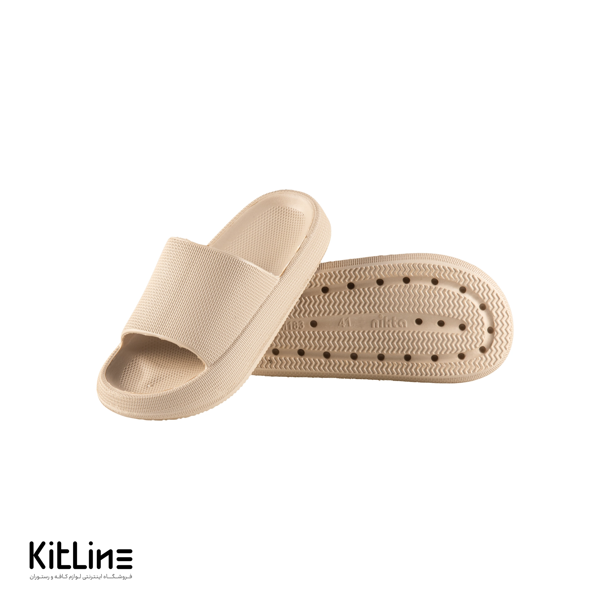 دمپایی مردانه کرم نیکتا مدل M-183-S - تصویر 4