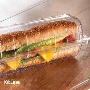 سرو ساندویچ با ساندویچ باکس یکبار مصرف ۲۵×۱۰ سانتیمتری کارتن ۲۵۰ عددی