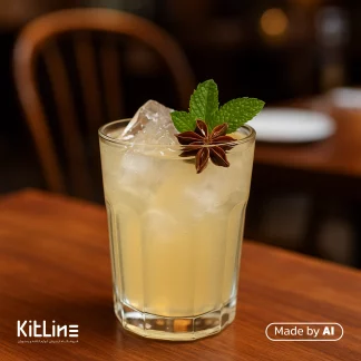 سیروپ انیس لوکس کاسیت ۷۵۰ میلی لیتری که با آن یک نوشیدنی جذاب تهیه شده است.