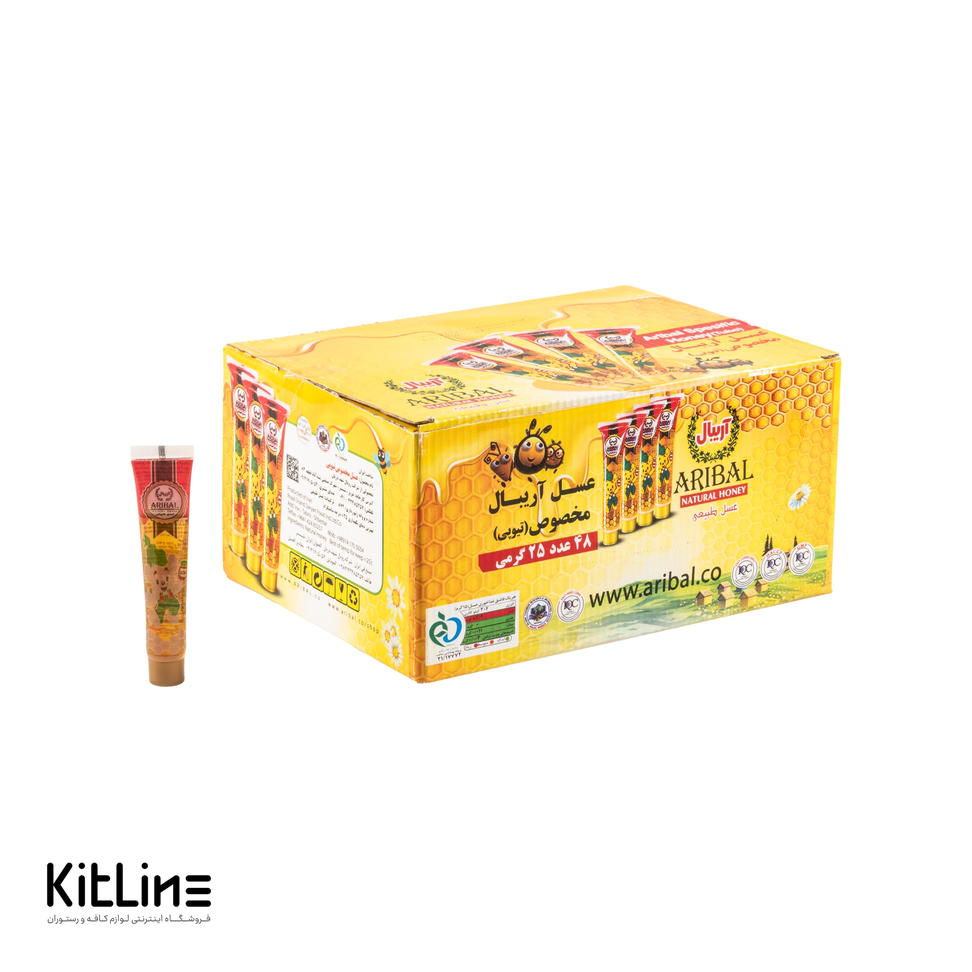 عسل تک نفره تیوپی آریبال ۲۵ گرمی (کارتن ۱۹۲ عددی) - تصویر 3