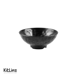 پیاله ملامین پایه دار موج دار سایز ۲ مشکی Fede Group/خرید پیاله ملامین پایه دار موج دار مشکی از سایت کیت لاین/پیاله ملامین موج دار رستورانی Fede Group