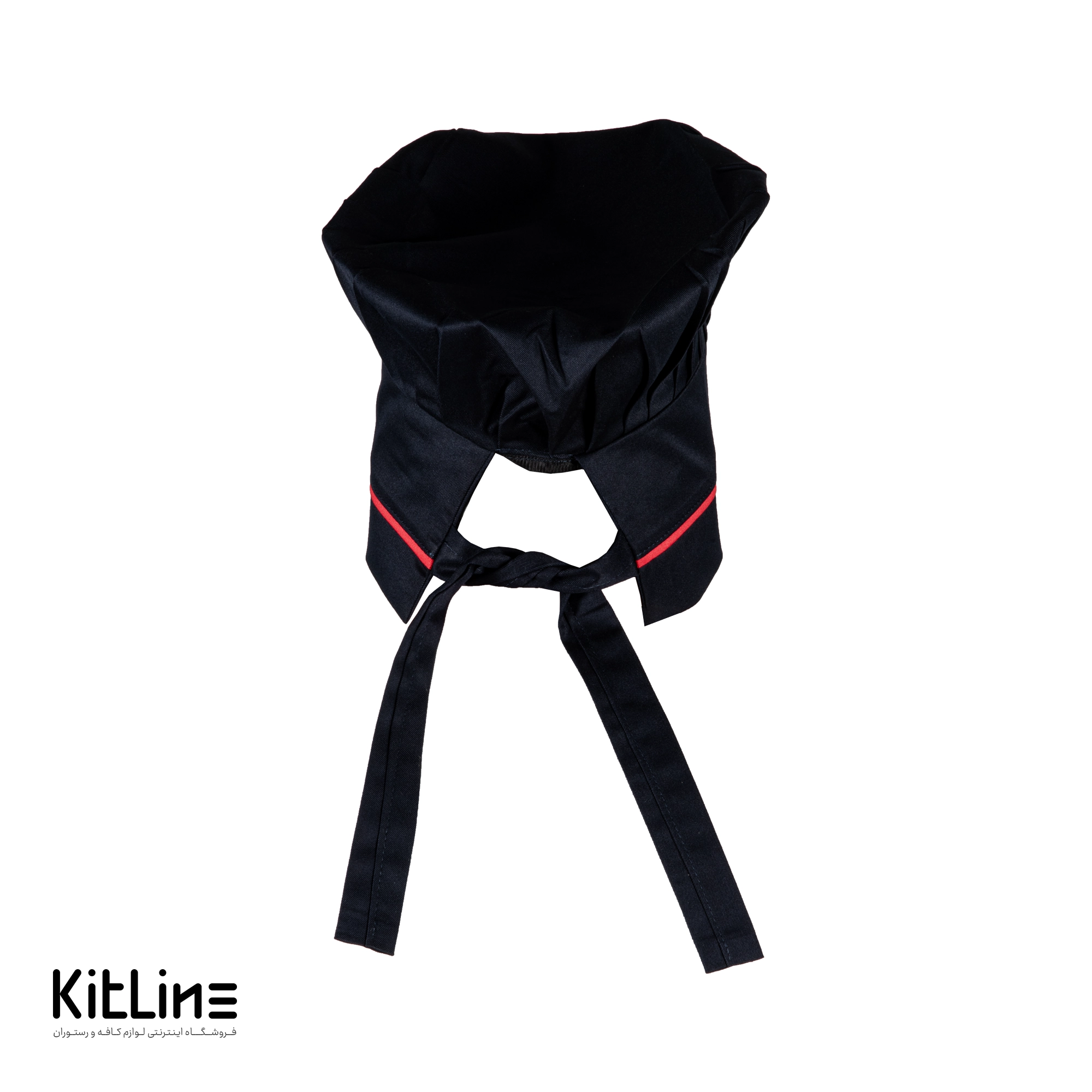 کلاه آشپزی بنددار ترگال سرمه ای خرج کار قرمز پوشاکو - تصویر 2