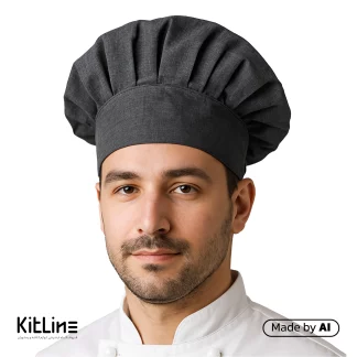 باکیفیت ترین کلاه پفکی ملانژ طوسی سیر پوشاکو/ خرید کلاه پفکی ملانژ طوسی سیر پوشاکو از سایت کیت لاین/ارزان ترین کلاه آشپزی ملانژ پوشاکو