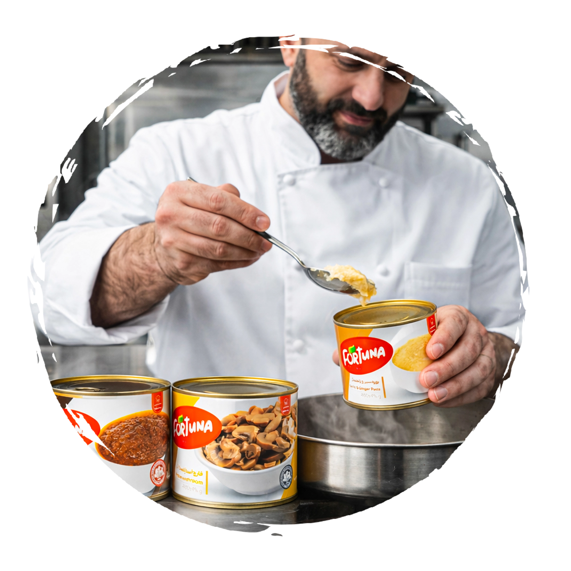 بنر دایره پایه خوراک فورتونا