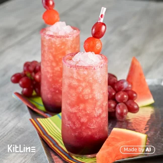 اسموتی انگور و هندونه با استفاده از سیروپ انگور ای جی لاکچری