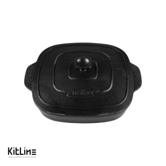 تابه مربعی چدن سایز ۲۸ درب دار نالینو مدل آدرینا