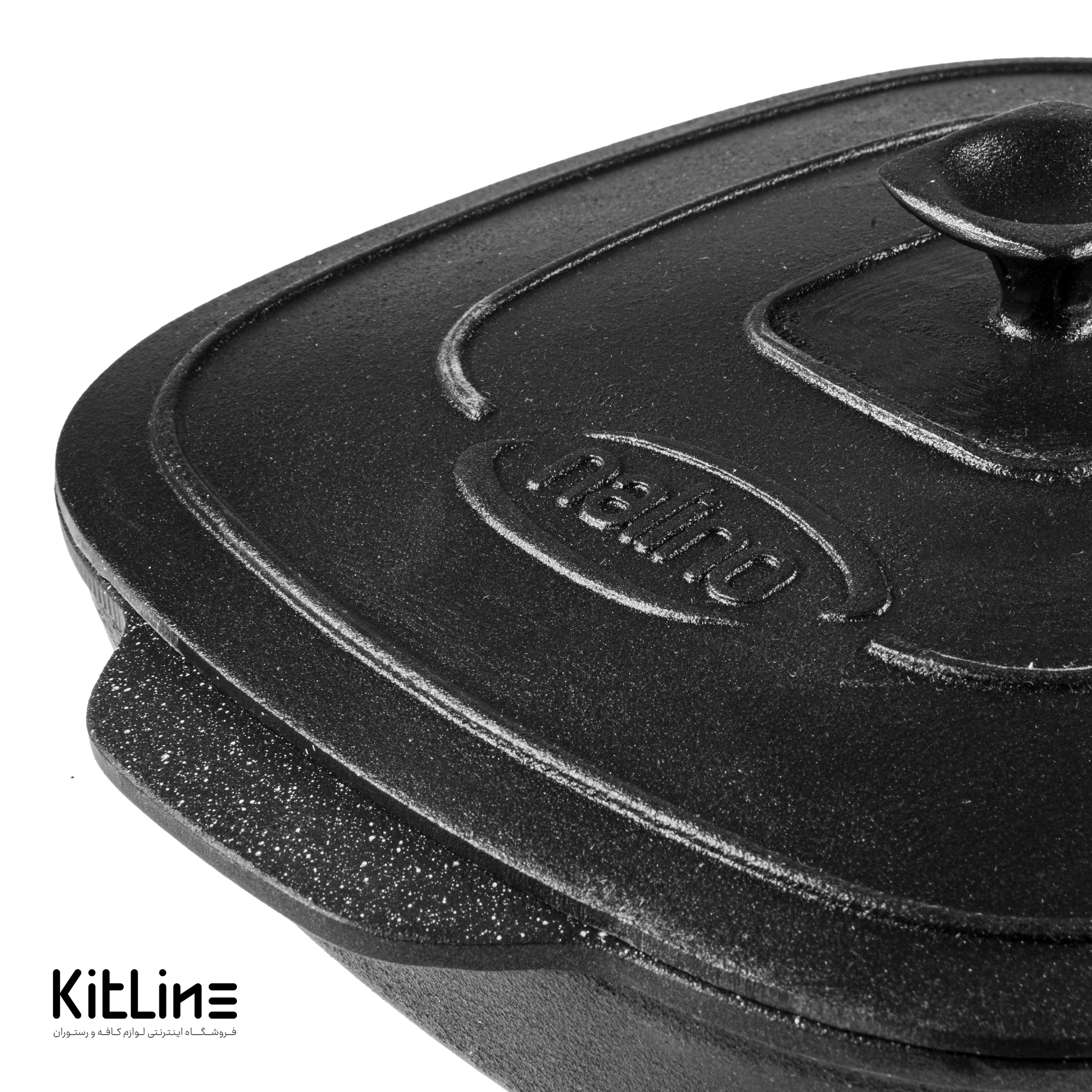 تابه مربعی چدن سایز ۲۸ درب دار نالینو مدل آدرینا (Adrina) - تصویر 4