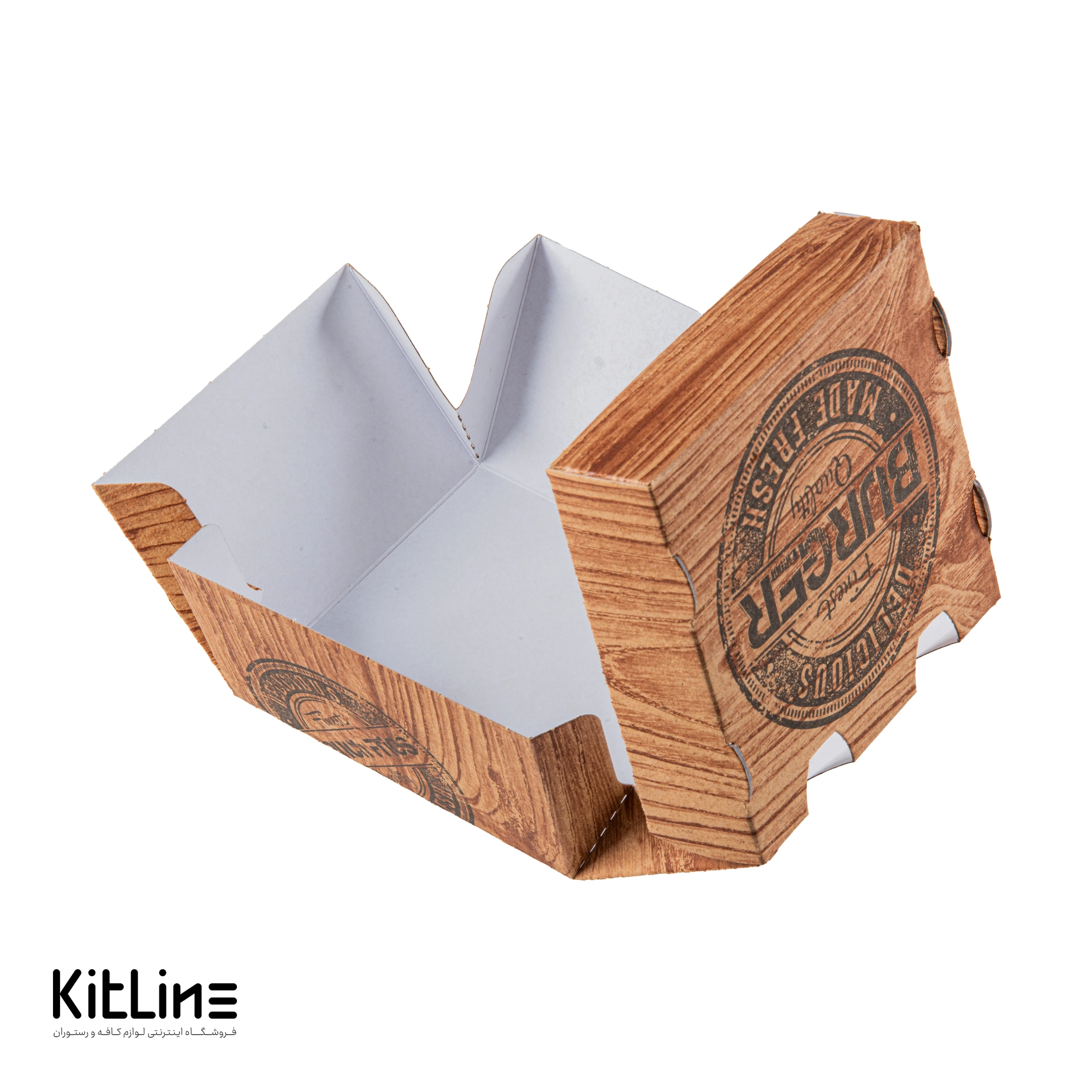 جعبه همبرگر سفره ای کرافت طرح چوب جلوه آفتاب (کارتن ۱۵۰ عددی) - تصویر 5