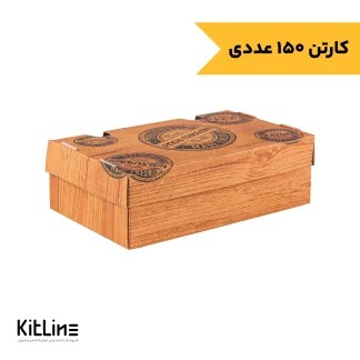 جعبه کنتاکی سفره ای کرافت طرح چوب جلوه آفتاب (بسته ۱۵۰ عددی)