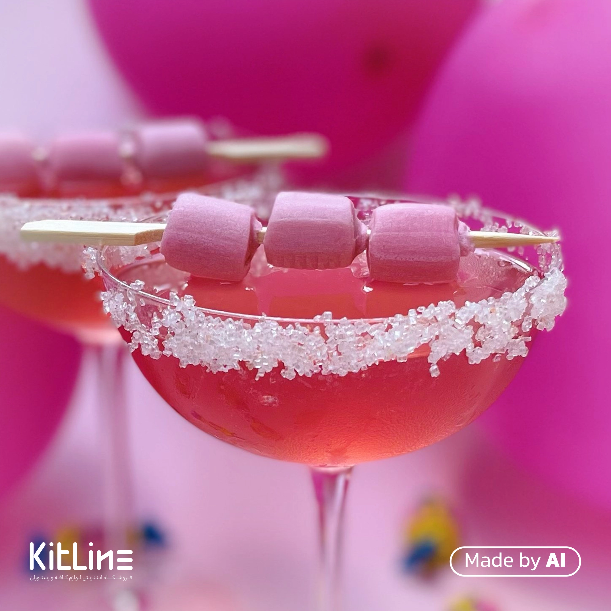 با استفاده از سیروپ آدامس ای جی لاکچری (AJ Luxury) ۳۰۰۰ گرمی یک نوشیدنی خنک و جذاب تهیه شده است.