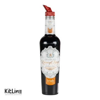 خرید سیروپ آیریش ای جی لاکچری (AJ Luxury) ۳۰۰۰ گرمی با عطر گرم و کاراملی، مناسب انواع نوشیدنیهای قهوهای و کافیشاپی. قیمت مناسب و ارسال سریع