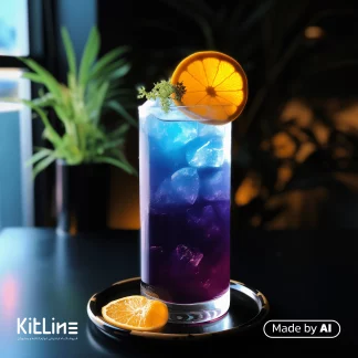 یا استفاده از سیروپ انرژی زا ای جی لاکچری (AJ Luxury) ۳۰۰۰ گرمی یک نوشیدنی خنک و انرژی زا تهیهشده است و در لیوان شیشه ای شفاف سرو شده است.