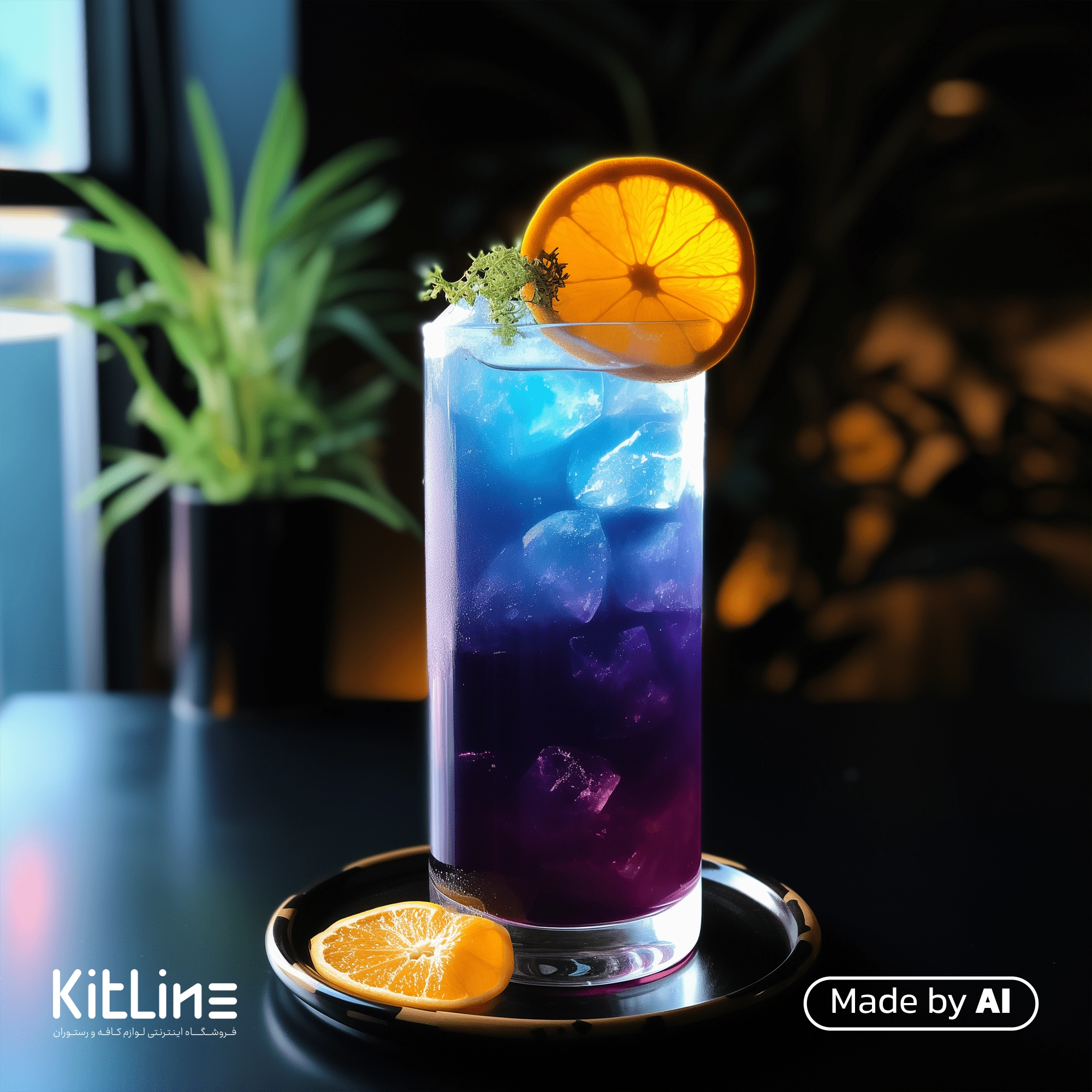 یا استفاده از سیروپ انرژی زا ای جی لاکچری (AJ Luxury) ۳۰۰۰ گرمی یک نوشیدنی خنک و انرژی زا تهیهشده است و در لیوان شیشه ای شفاف سرو شده است.