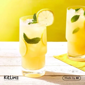 یک نوشیدنی خوش طعم که با سیروپ لیموناد ای جی لاکچری (AJ Luxury) ۳۰۰۰ گرمی تهیه شده است.