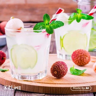 یک نوشیدنی جذاب که با سیروپ لیچی ای جی لاکچری (AJ Luxury) ۳۰۰۰ گرمی درست شده است.