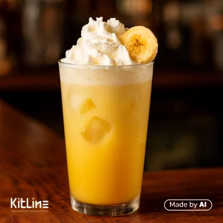 با استفاده از سیروپ موز ای جی لاکچری (AJ Luxury) ۳۰۰۰ گرمی یک اسموتی جذاب تهیه شده است.