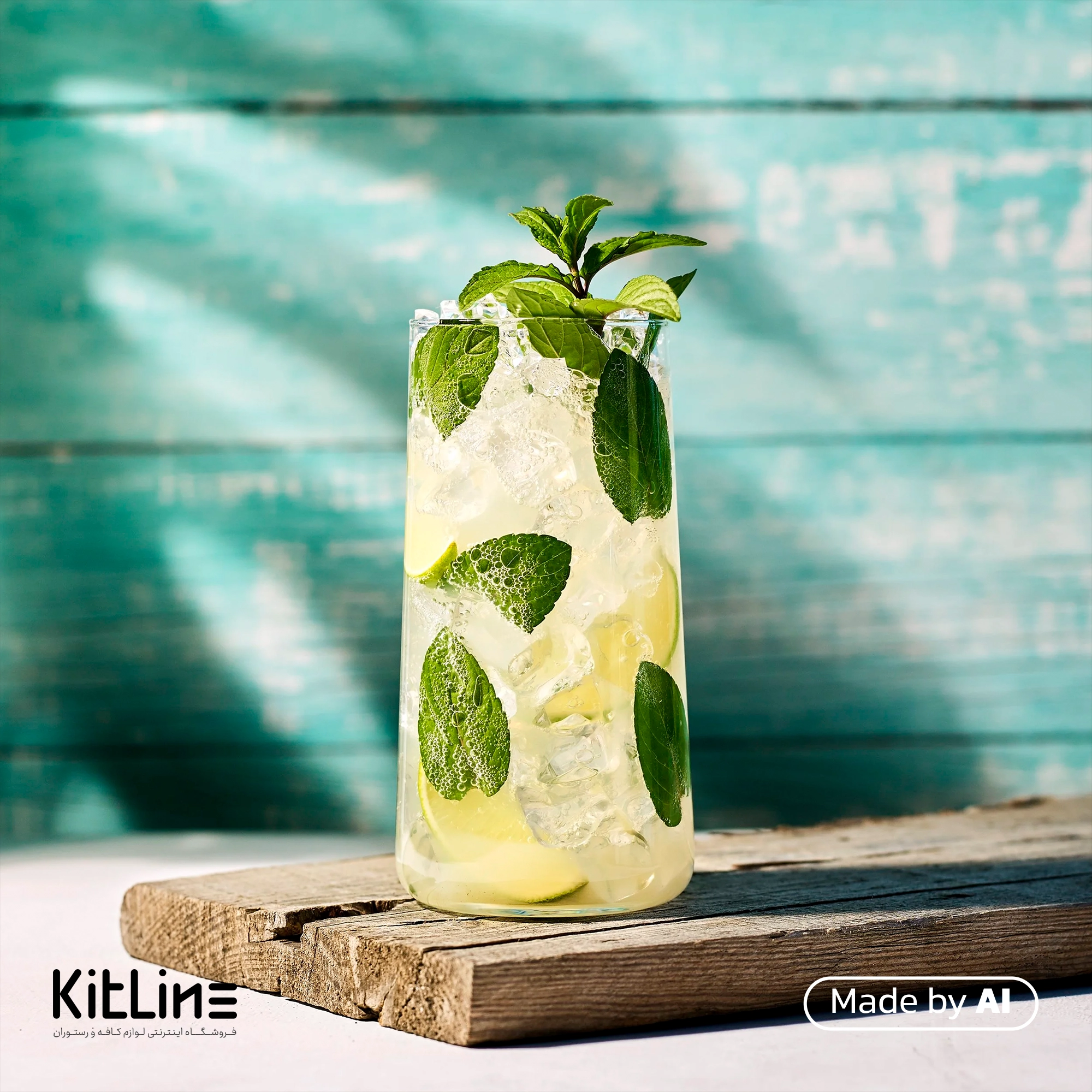 با استفاده از سیروپ موهیتو ای جی لاکچری (AJ Luxury) ۳۰۰۰ گرمی نوشیدنی موهیتو تهیه شده است.