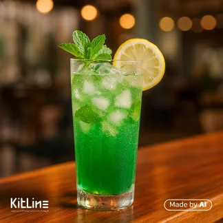 در نوشیدنی نعنایی سیروپ نعناع ای جی لاکچری (AJ Luxury) ریخته شده است.