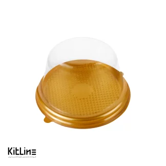 ظرف بنتو کیک یکبار مصرف گرد با زیره طلایی مات موفقی (کارتن ۴۰۰ عددی) (2)